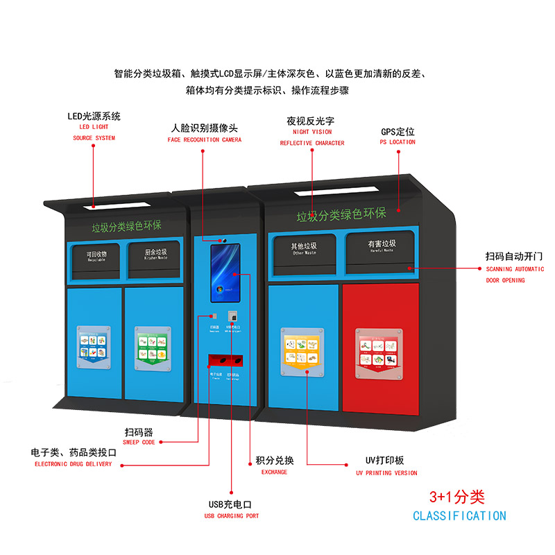 南京智能分類垃圾箱 南京智能分類垃圾箱